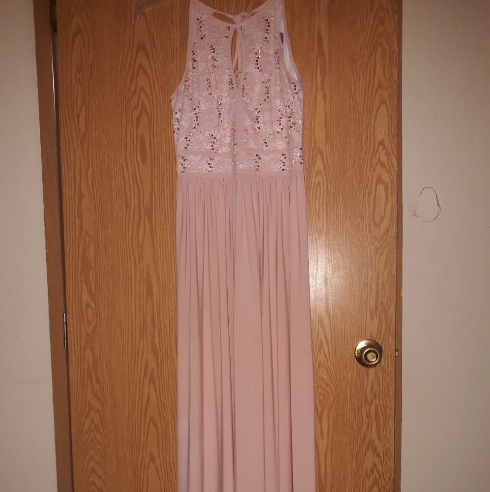 Rose gold dress from David's bridal